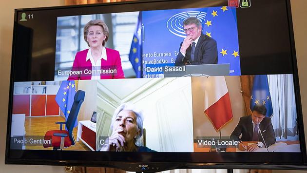 Von Der Leyen-Sassoli-Michel: "Dalla Ue  una svolta storica"