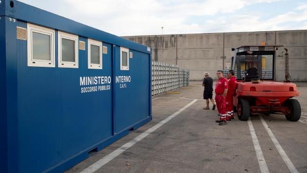 Martorano, iniziato l'allestimento del campo