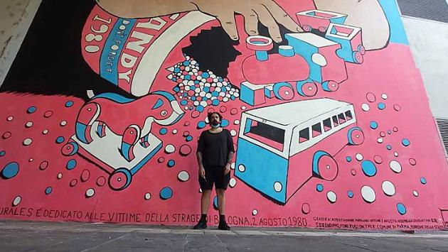 2 agosto: a Parma un murales di Alessandro Canu in ricordo vittime