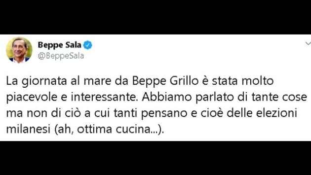 Sala,Grillo? non parlato elezioni Milano