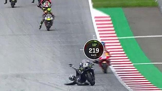 Yamaha senza freni, Viñales si lancia a 220 km/h. Vince Oliveira