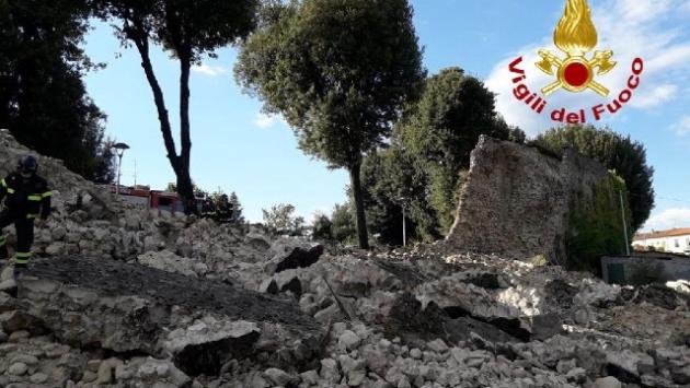 Mura medievali di Pistoia, crollata porzione di 30 metri