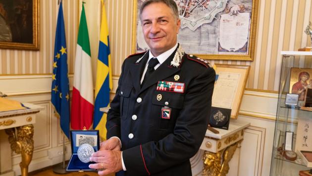 Il sindaco saluta il Comandante Altavilla che lascia Parma