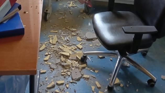 Piovono calcinacci nel padiglione maternità