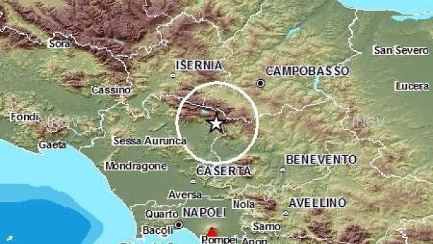 Terremoto 4.2 in Campania. E scossa 2.5 fra Massa e Lucca