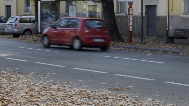 Foglie secche non raccolte nelle strade, rischio cadute