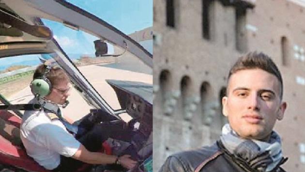 Due «primi piloti» alla cloche dell'Agusta