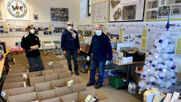 Pacchi dono, protezione civile mobilitata