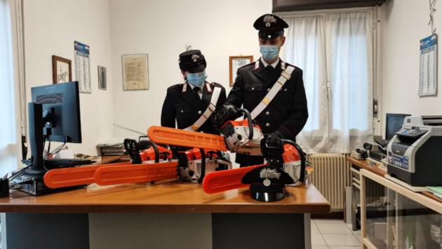 Noceto, da fuori regione con motoseghe dalla matricola abrasa: denunciato