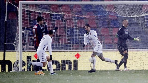 Bologna-Benevento finisce 1-1 sotto la neve
