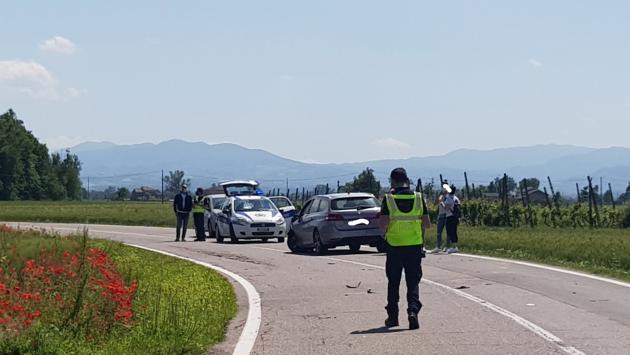 Incidente a Busseto, grave un motociclista