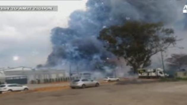 Incendio in deposito di fuochi d'artificio