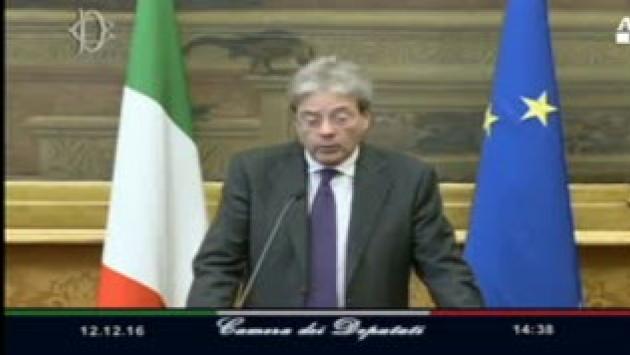 Gentiloni salirà al Quirinale alle 17,30
