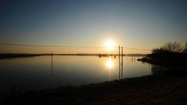 Tramonto a Lentigione