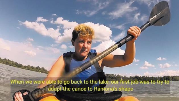 Ramona, in canoa contro l'handicap