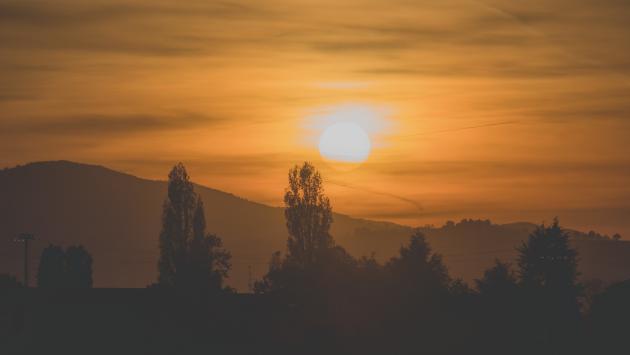 Tramonto infuocato a Bannone