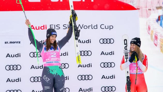 A St.Moritz vince Curtoni, Goggia 2^ ma si frattura la mano