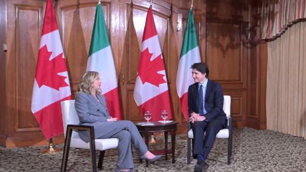 G7, Meloni a Trudeau "Puntiamo a risultati concreti e incisivi"
