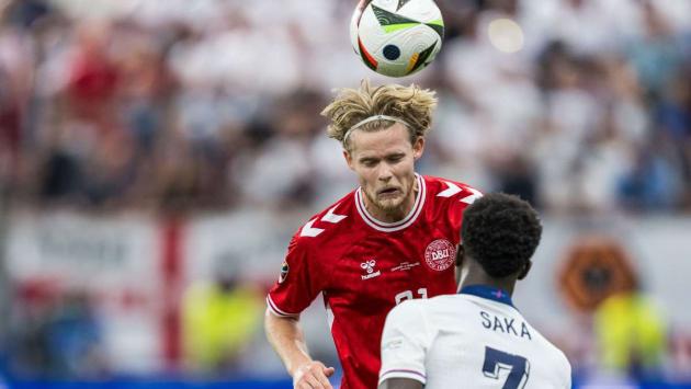 Europa 2024: Danimarca-Inghilterra 1-1, Hjulmand replica a Kane