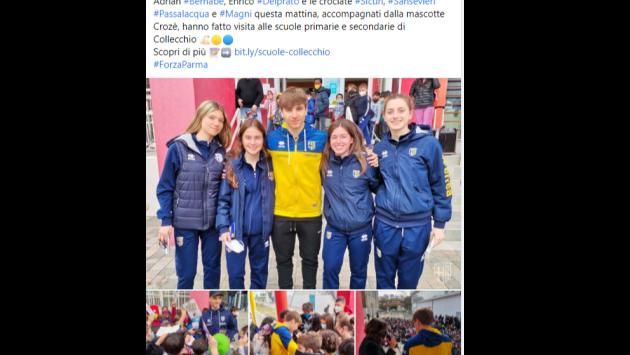 Bernabè, Delprato  e le crociate in visita nelle scuole di Collecchio