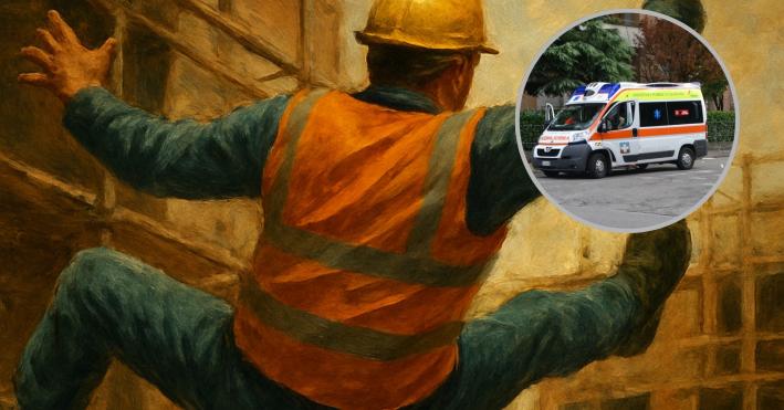 Paura a Montechiarugolo: caduta di un operaio, trasportato al Maggiore