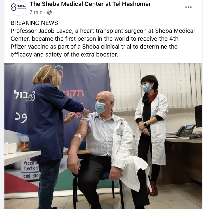 E in Israele sono gi&agrave; alla quarta dose: il primo &egrave; stato un medico