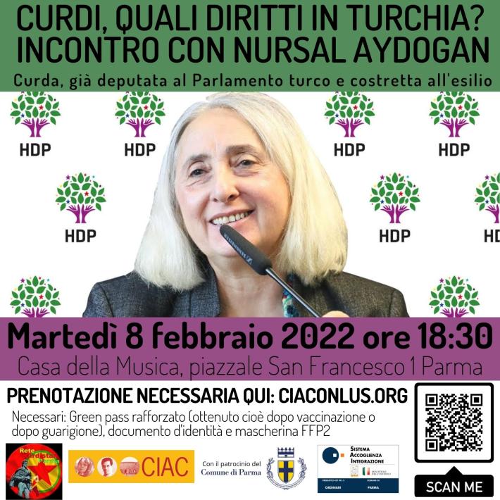Curdi, quali diritti in Turchia? Incontro con Nursal Aydogan