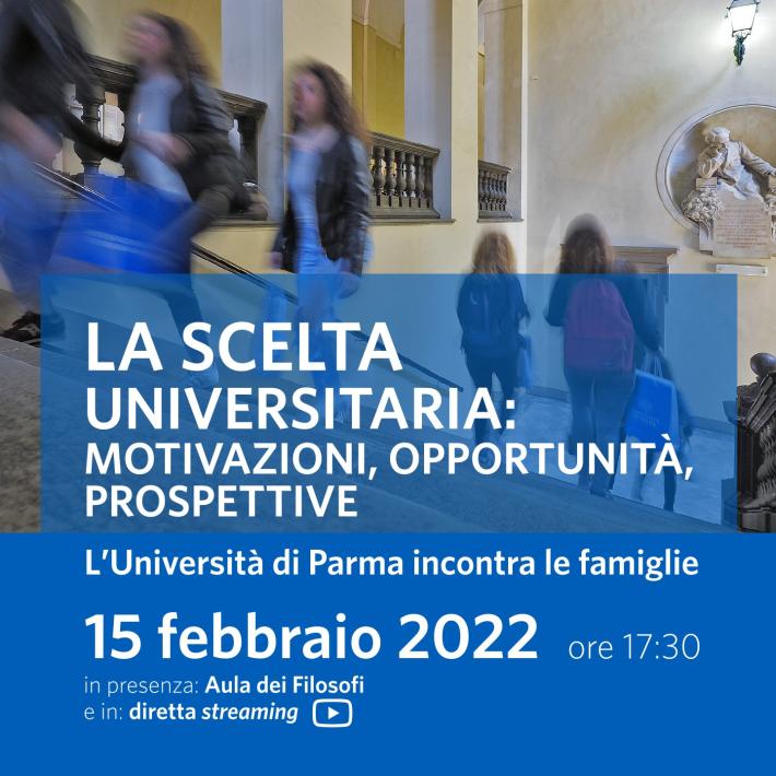 15 febbraio: "La scelta universitaria", l'Universit&agrave; di Parma incontra le famiglie