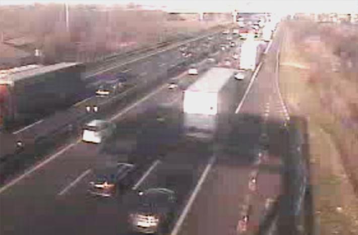 Coda in A1 direzione Milano incidente