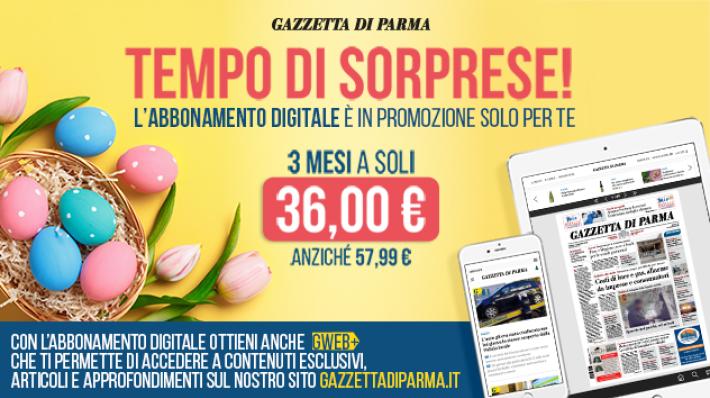 Promozione di Pasqua: abbonamento digitale trimestrale alla Gazzetta a soli 36 euro
