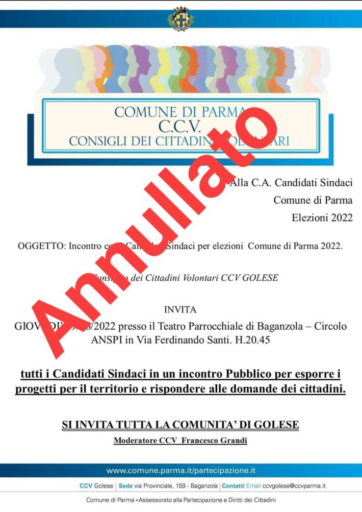 Annullato incontro al Golese