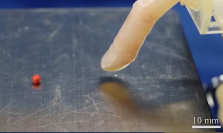 Dito robotico rivestito di pelle umana 'vivente': si ripara in caso di ferite 