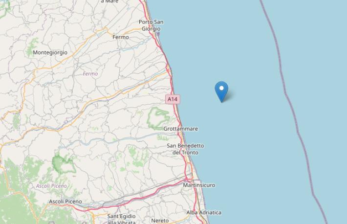 Scossa in mare tra Abruzzo e Marche,magnitudo 4.2