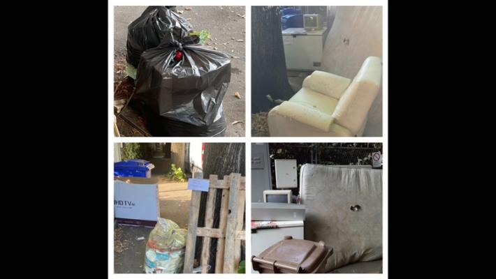 Discarica a cielo aperto in via Rezzonico