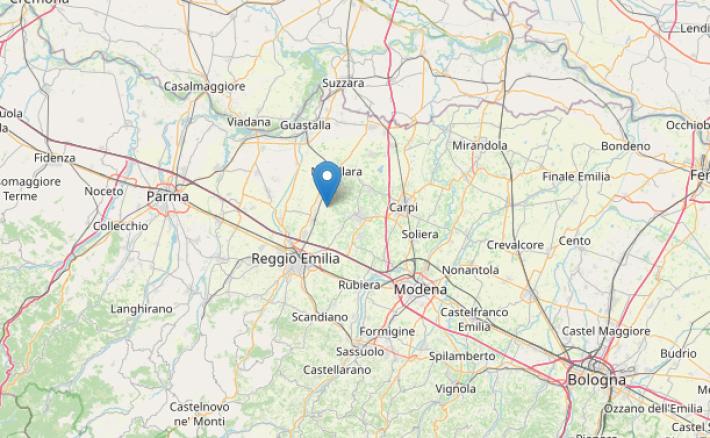 Bagnolo  in Piano: due scosse di terremoto. L'ultima era 3.2 di magnitudo