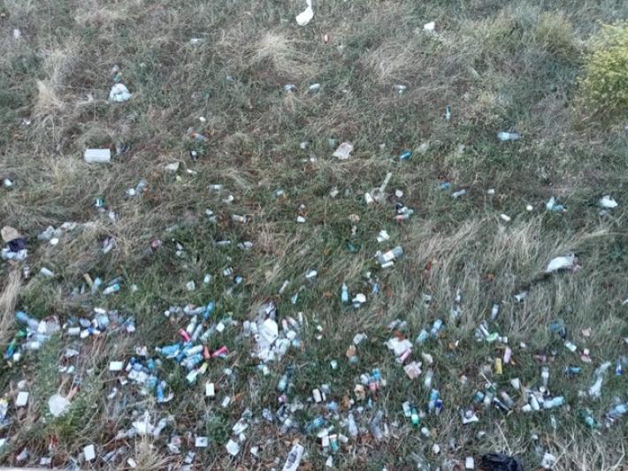 Rifiuti sul greto e assenza di cestini in viale Mariotti (Ghiaia)