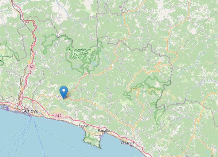 Forte scossa di terremoto (4.1) in provincia di Genova avvertita anche in alta Valtaro e Valparma 