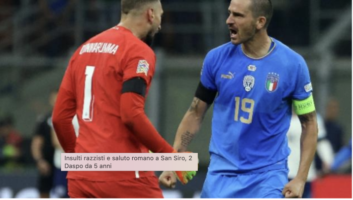 Italia-Inghilterra: all'inno fa il saluto romano, daspo di 5 anni 