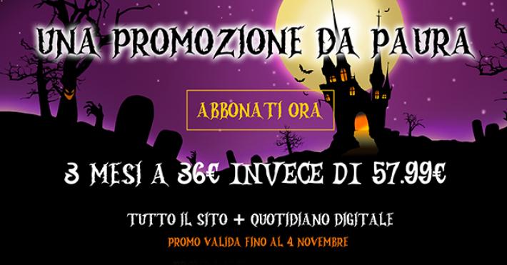 Promo Halloween: abbonamento digitale alla Gazzetta per 3 mesi a soli 36 euro
