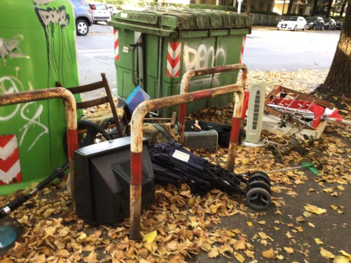 Parma: ancora rifiuti abbandonati in via Anna Frank