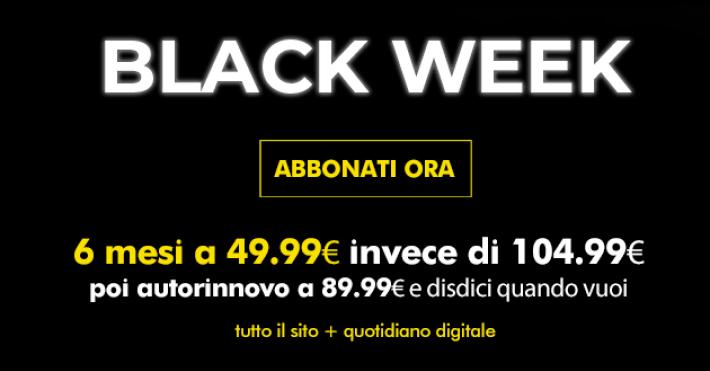 Promo BLACK WEEK: abbonamento digitale alla Gazzetta per 6 mesi a soli 49.99&euro; euro