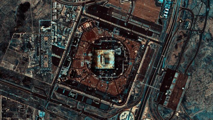 Mondiali: stadio della partita inaugurale visto dallo spazio