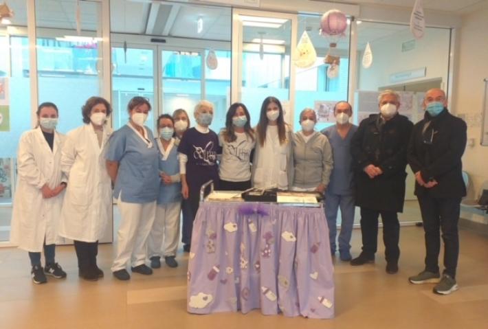 Nuova apparecchiatura donata dall&rsquo;associazione Colibr&igrave; alla Neonatologia per screening uditivi ai neonati