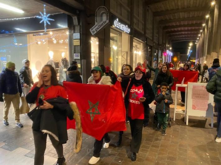 Marocco in semifinale, festa anche a Parma