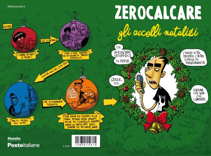  Zerocalcare disegna il biglietto di auguri per Poste Italiane. Disponibile anche a Parma e in tutta la provincia