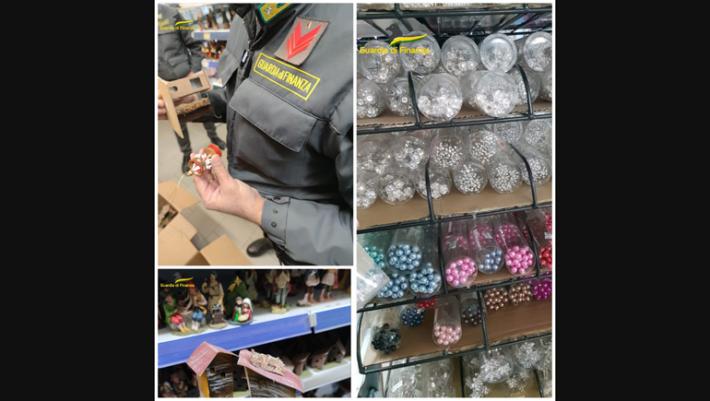 Sequestrati 4.500 articoli natalizi e da regalo privi delle informazioni previste dal codice del consumo