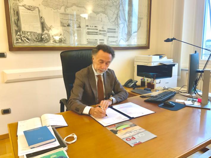 Firmato oggi l&rsquo;accordo di finanziamento del PNRR dal Ministero dell&rsquo;Ambiente ad AIPO