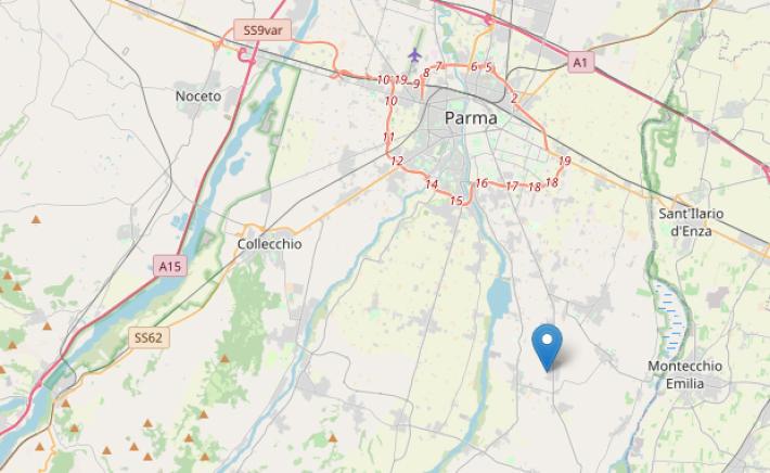 Scossa di terremoto 2.8 a Basilicanova questa mattina alle 9:46