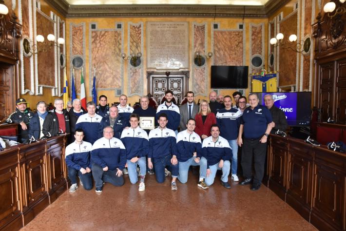 Il Parma Baseball premiato in Comune per la vittoria nella Coppa dei campioni 2022