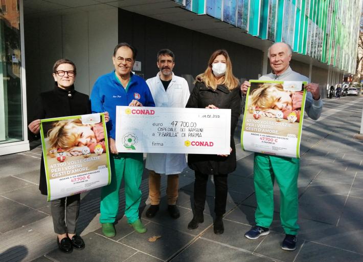 Conad Centro Nord dona 47.700 euro a sostegno dell&rsquo;Ospedale dei Bambini &ldquo;Pietro Barilla&rdquo;